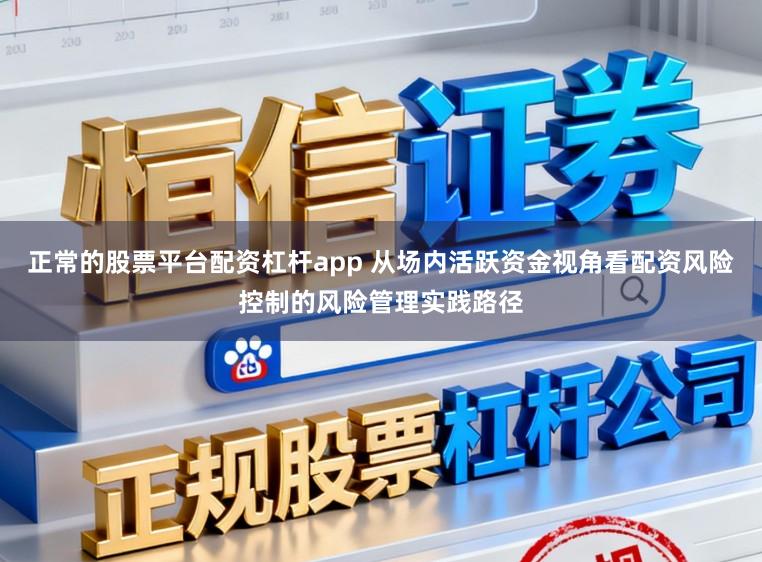 正常的股票平台配资杠杆app 从场内活跃资金视角看配资风险控制的风险管理实践路径